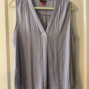 Vince Camuto Women's Light Gray V-Neck Blouse